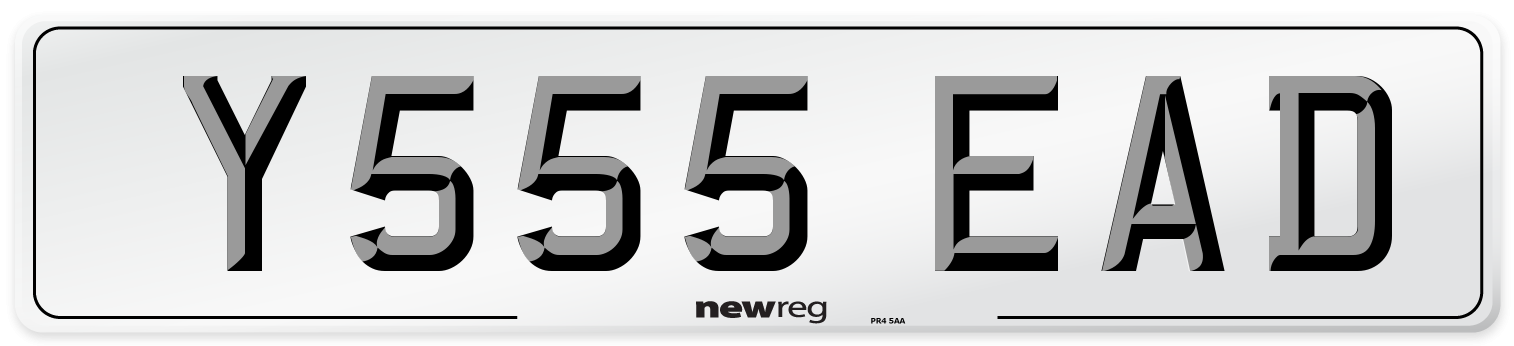 Y555 EAD Number Plate from New Reg